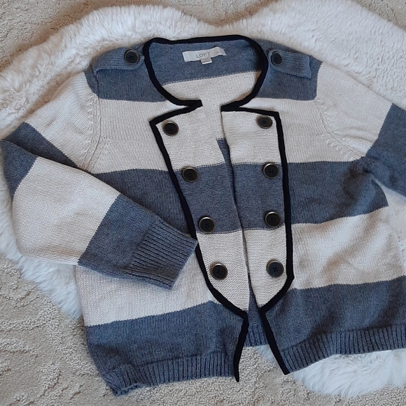 LOFT Sweaters - LOFT Nautical Knit Blazer Sweater Cardigan